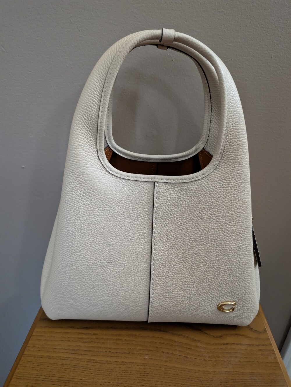Coach Lana 23 (Ivory/Brass) Leather Top-Handle Bag